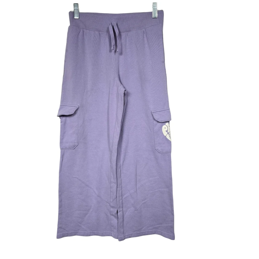 Wonder Nation Peace And Love Purple Pants Girls L 10-12